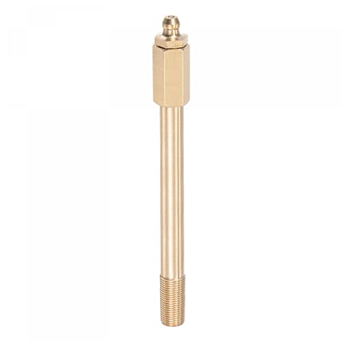 Image of uxcell Brass Straight Grease Fitting G1 /8 Thread 130mm Length Hydraulic Grease Fitting Accessories