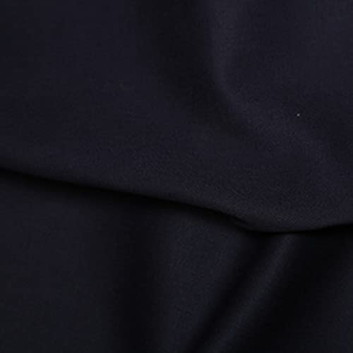 Tissu en coton teint bleu marine grand format 10 mètres pour habillement sans raccord