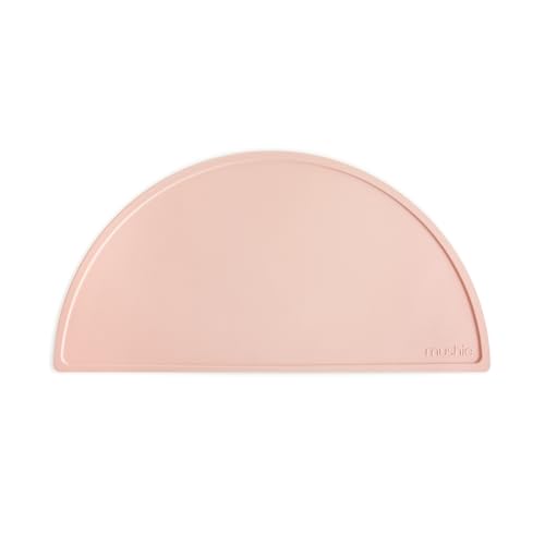 Image of mushie Silicone Placemat for Kids | BPA-Free Non-Slip Design (Blush)