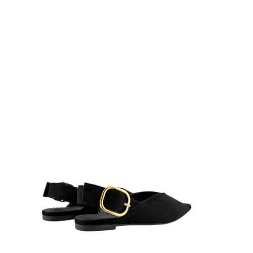 Zapatos planos slingback con punta fina y hebilla regulable para caminar cómoda 5