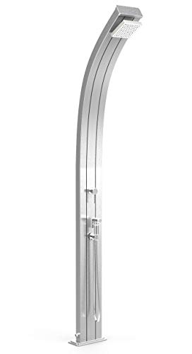 Ducha De Calefacción Solar Arkema A140 Tl 1300 Spring Top Line De Color Plateado Con Mezclador De Agua Caliente Fría Y Alcachofa Móvil