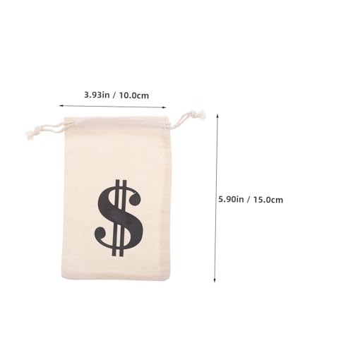 24 Sacs à Monnaie Pirate Cordon Coton Beige Réutilisables Jouets - 2