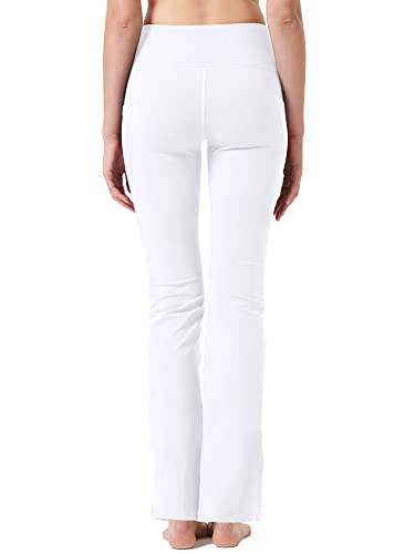 Zeronic Calça feminina de ioga de cintura alta com bolsos e controle de barriga, calça de corrida, p