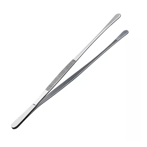 ROMISBABA Pinzas para Barbacoa de Acero Inoxidable 30 CM Pinzas Ergonómicas Multifuncionales para Alimentos Accesorios para Tostadas Domésticas y Parrilla al Aire Libre Uso Cocina y