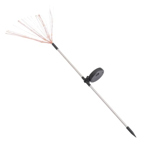 Mikikit Shape Solar Ground Plug Lamp LEDs Dandelion Light for Courtyard Easy Installation Outdoor Lighting Tool Unique Warm Glow for Garden