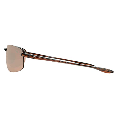 Maxx 5 Rimless HD Sunglasses with a Tortoise Brown TR90 Frame4