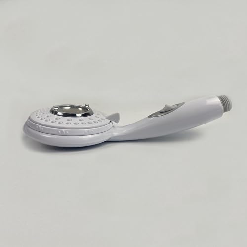 Cabezal de ducha portátil con manguera de 60 in y soporte blanco miniatura 6