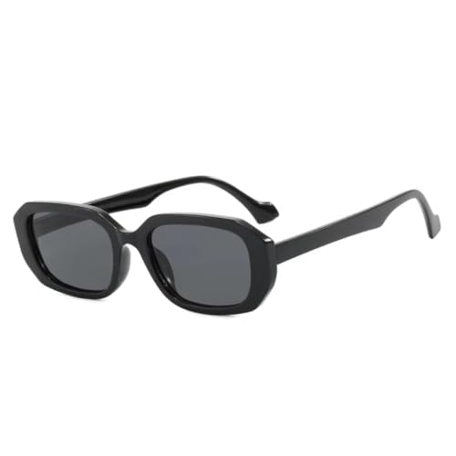 Lunettes de soleil rétro à monture petit polygone et verres transparents mixtes