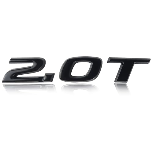 Image of Zhizhong 2.0T Letter Emblem Trunk Lid Rear Logo Badge Fits 2017-2022 Accord Civic (Gloss Black)