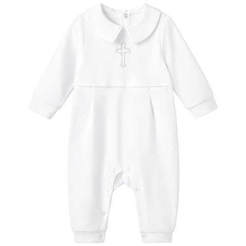 pureborn baby-boys White With Cross White With Cross