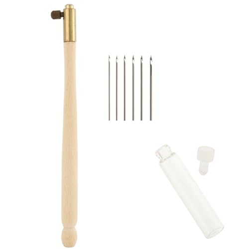 The Beadsmith Deluxe Tambour Embroidery Set 6-Needle Set with Hook Holder and Instructions for Tambour Chain Stitch and Bead and Sequin Embroidery