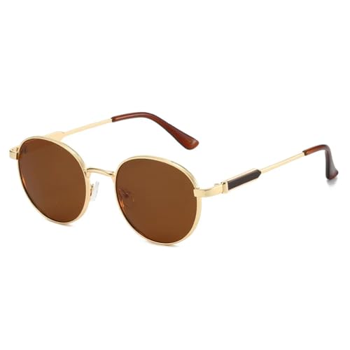 Lunettes de soleil rondes vintage rétro en métal pour hommes et femmes