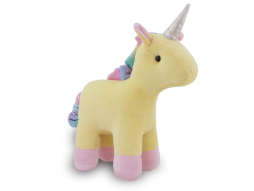 Unicórnio de Pelúcia Plush 30cm Amarelo com Rosa