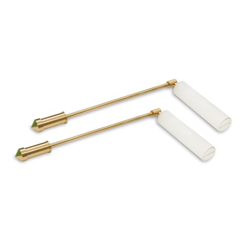 Image of Brass Dowsing Rods Pair with Plastic Handle | Aura Energy Checker | Feng Shui | Reiki | Dowser | Diving Rod | Dowsing L Rods Pair | Only 2 Rods |