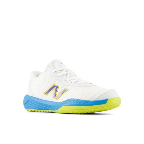 New Balance Kid\'s 996v5 Unity of Sport Tennis Shoe, White/Spice Blue, 5 US Unisex Big