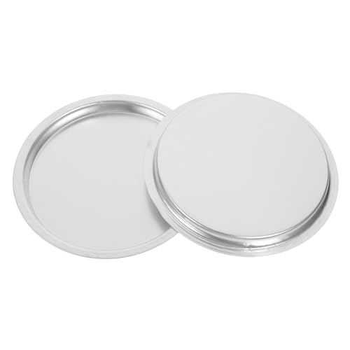 CLISPEED Bandeja de Pesaje de Aluminio para Báscula Digital 2 Unidades Plato Pequeño para Joyería y Objetos Superficie Lisa para Mediciones Precisas y Uso en Cocina y Hogar