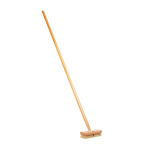 Image of Restaurantware-Clean Tek Professional 8 Inch Deck Brush, 1 Heavy-Duty Scrubber Brush - Stiff Bristles, Ergonomic Handle, Wood Cleaning Scrub, for Removing Deck Stain, Ideal for Wood Or Fence