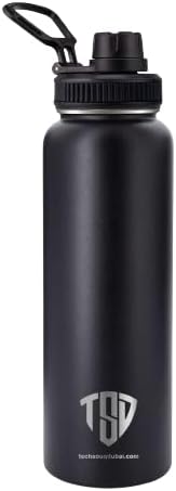 Stainless Steel Water Bottle - Stay Hydrated in Style (Black, 18oz)