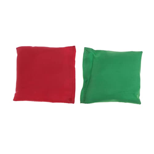 Hemobllo 2piezas Pequeños Sacos De Arena Plástico para Niño Niña Diseño Plano Colores Rojo y Verde Bolsa para Aire Bolsitas para Infantiles