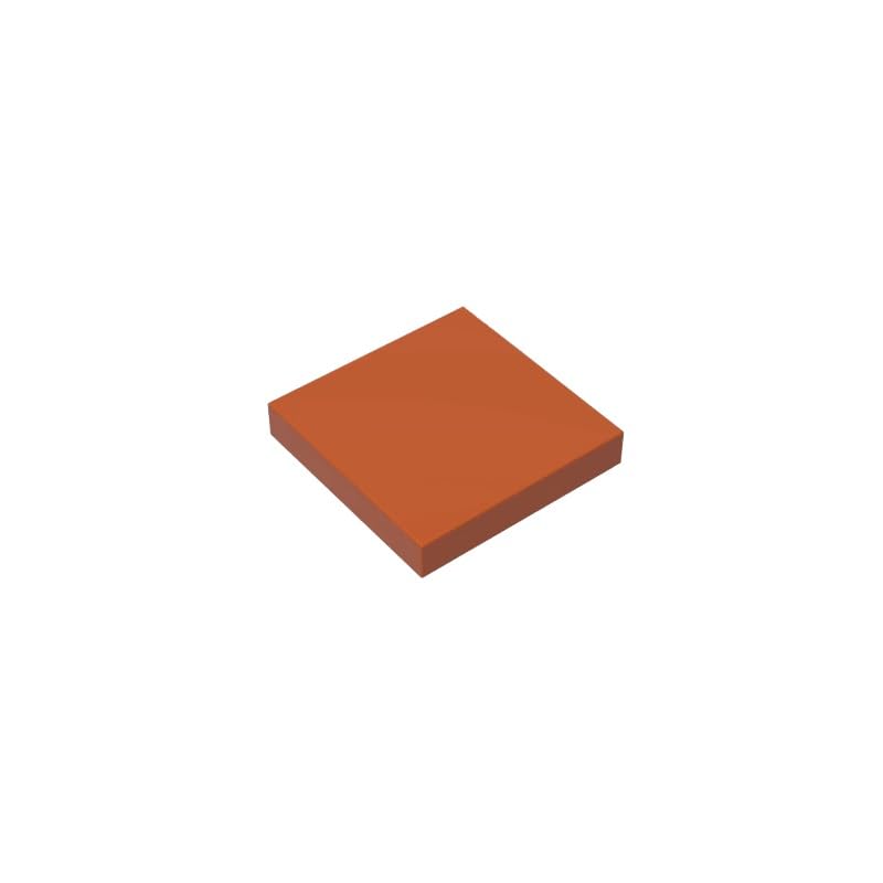 Gobricks 3068 Foundation Plate Tile 2x2 with Groove 50 Pieces GDS-561 Compatible with Lego Building Blocks Color:Dark Orange — image 1