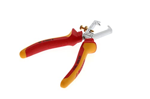 Gedore Pinza Spellafili Professionale Vde, Regolabile Per Fili Da 0.8 A 6.0 Mm², Pinza Spellafili Elettricista, Con Molla Di Apertura E Vite Di Regolazione, Vde 8098-160 H - 3