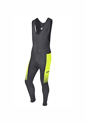prolog cycling wear Winter Radhose Herren lang, mit Wind- und Wasserstop in Front und am Gesäß als Spritzschutz, 8-h-Marathon-Sitzpolster, mit Träger, Größe XL Cover