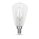 Feit Electric Vintage Exposed Filament Clear Glass LED ST15 with a Candelabra E12 Base Light Bulb - 60W Equivalent - 10 Year Life - 500 Lumen - 2100K Soft White - Dimmable | Original Vintage