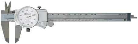 Mitutoyo 505-742J Dial Caliper, 0.1" per Rev, 0-6" Range, 0.001" Accuracy