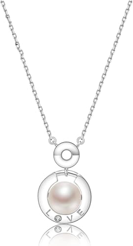 Collier S925 Perle d'eau Douce blanche forme chignon, le cadeau idéal pour elle