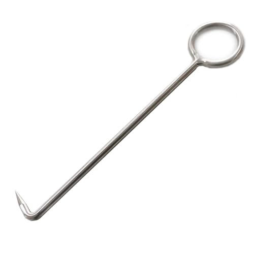 WDJBPSH Round Handle Hand Hole Hook, Metal Manhole Cover Puller for Storm Drain Covers, Outdoor Home Yard Manhole Lifting Tool/Sewer Lids Crowbar(4 Pack,Length - 50cm/19.6in)