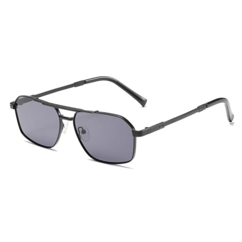 Lunettes de soleil rétro UV400 avec verres dégradés et monture métal