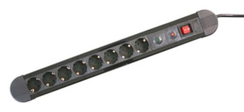 Base múltiple 8 Tomas con protección contra sobrecargas - Ideal para Proteger Dispositivos electrónicos y optimizar el Uso de energía.