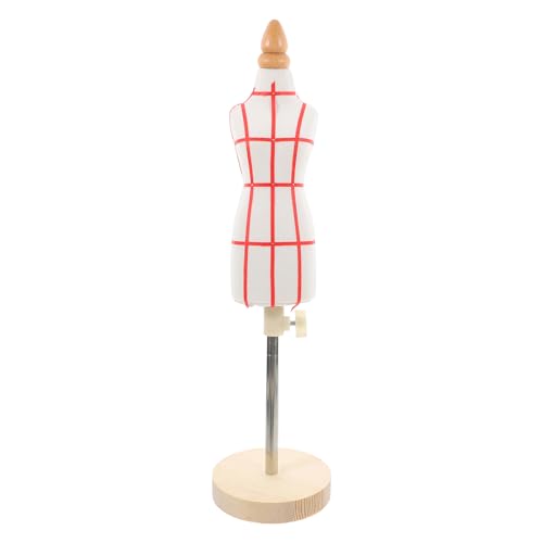 Operitacx Female Mannequin Sewing Model 17 Inch Adjustable Dressmaker Dummy for Clothes Design and Fashion Teaching with Pinewood Base