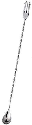 Nagao MR-655 Tsubamesanjo Professional Bar Spoon, 14.6 inches (37 cm), Left Handed, 18-8 Stainless Steel, Made in Japan