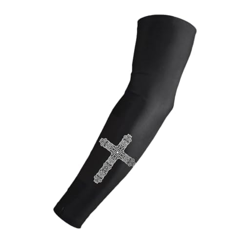 DEHAHA Kids Youth Gothic Cross Arm Sleeves for Girls Boys Football Cycling Activities,Youth Small