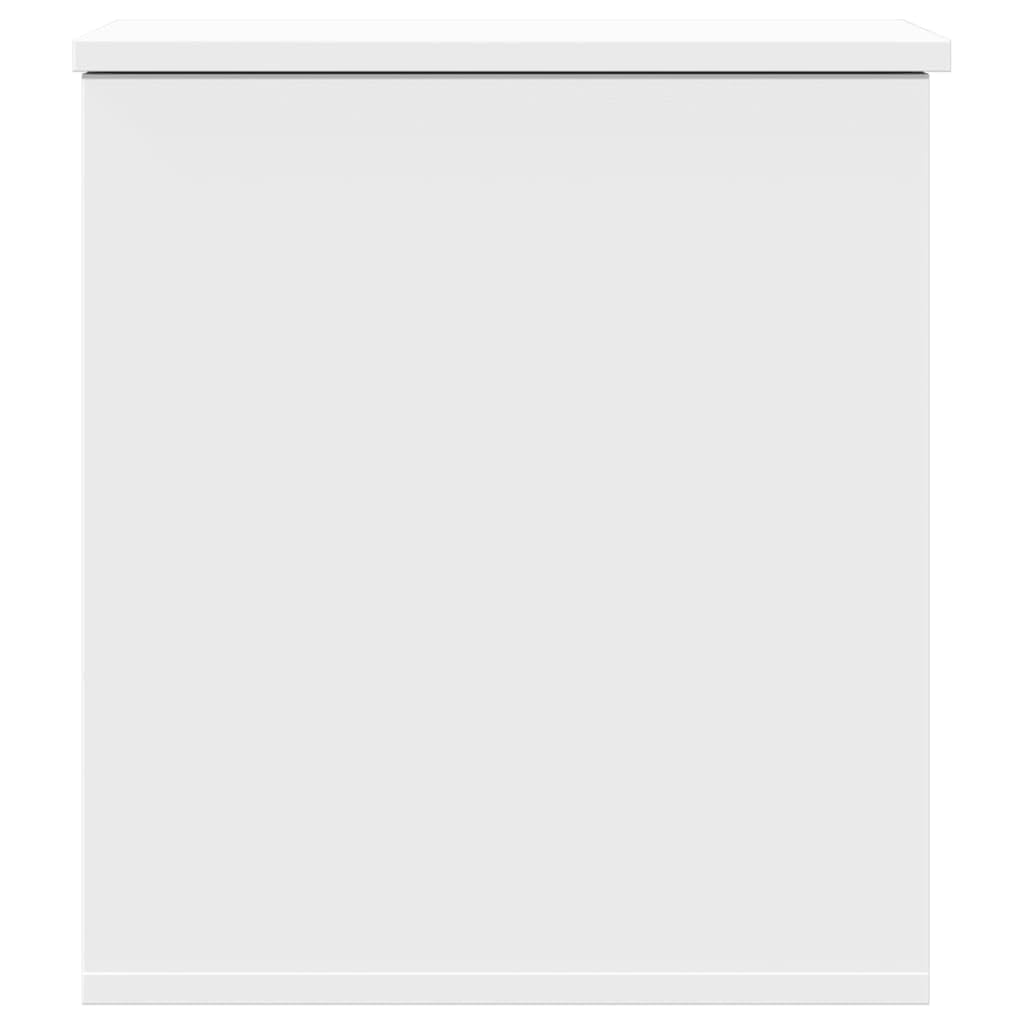 Caja de almacenamiento blanca, 40 x 42 x 46 cm, material de madera, organizador de almacenamiento, estante, ropa, armario
