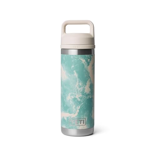 Image of YETI Rambler 18 oz Bottle, Leakproof, Vacuum Insulated, Stainless Steel with Chug Cap, Sea View