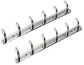 GAIYERA Pack of 2 PC Stainless Pure Steel 6 PIN - Cloth Hook Hanger .Wall Door Hook (SSL). (B09FH1H2B3) Amazon Price History, Amazon Price Tracker