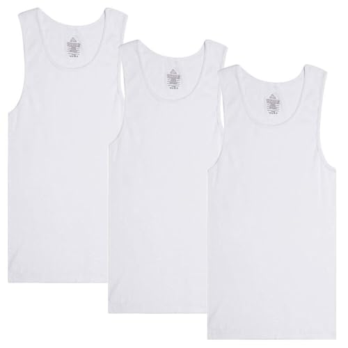 Men's Undershirts (Pack of 6) - Soft Cotton Blend, Tag Less A-Shirt Crew Neck - Comfortable Fit2