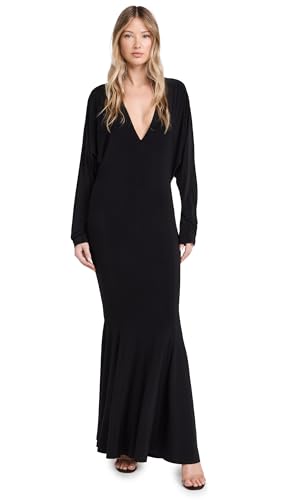 Norma Kamali Women's Dolman V Neck Fishtail Gown