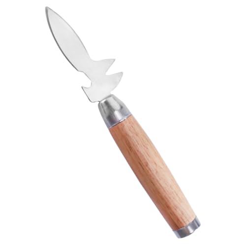 BEBEMOKO Coltello Per Ostriche Con Manico Ergonomico Legno Utensile Professionale Per Aprire Ostriche Strumento Antiscivolo Per Ristoranti e Uso Domestico