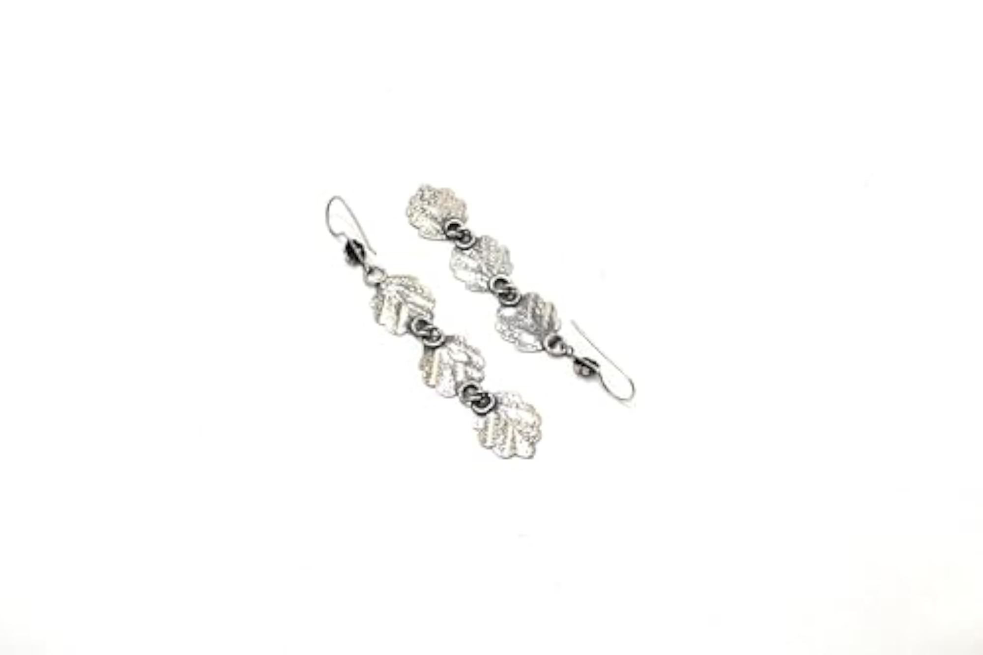 Women's Handmade 925 Sterling Silver Dangle Leaf Earrings, Traditional Gift