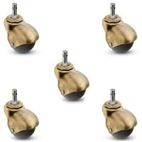 PBH20223WA-3ED-SET - Windsor Antique Baron 2" Spherical Ball Caster - Grip Ring Stem - Set of 5