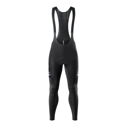 Cuissard à bretelles de cyclisme d'hiver en polaire pour homme