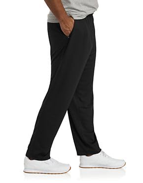 Reebok Big and Tall Performance Mesh Open-Hem Pants Black 4XLT3