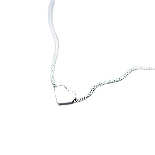 Collier en argent 925 cœur d'amour pour femme au design minimaliste