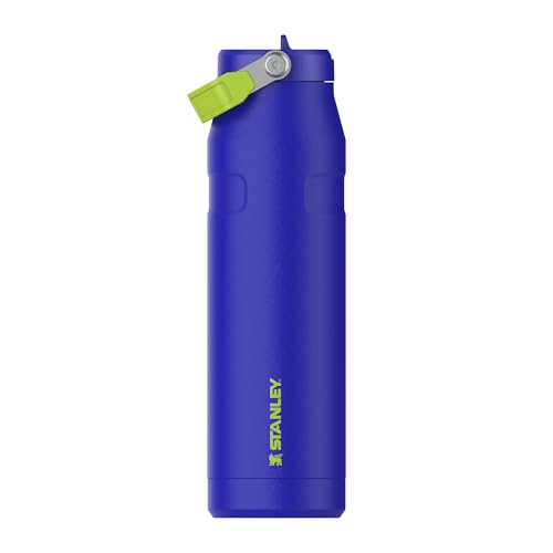 Image of Stanley Flip Straw 2.0 Stainless Steel Water Bottle with Straw 1.06L - 15 Hours Cold - 3 Days Ice Cream - Stainless Steel - BPA Free - Leak Proof - Dishwasher Safe - Cobalt Chartreuse