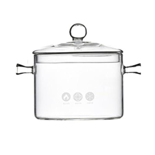 Casserole en verre transparent résistant à la chaleur 1L pour cuisson multi-usage