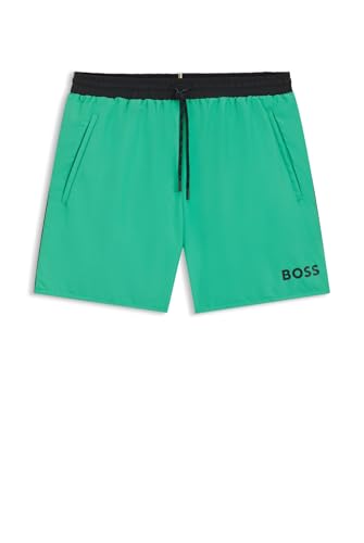 BOSS Mens Starfish Breathable Mesh Swim Shorts Bright Green M