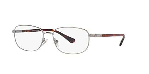 Persol Po1005V Oval Prescription Eyewear Frames, Gunmetal/Demo Lens, 56 Mm #TOP16